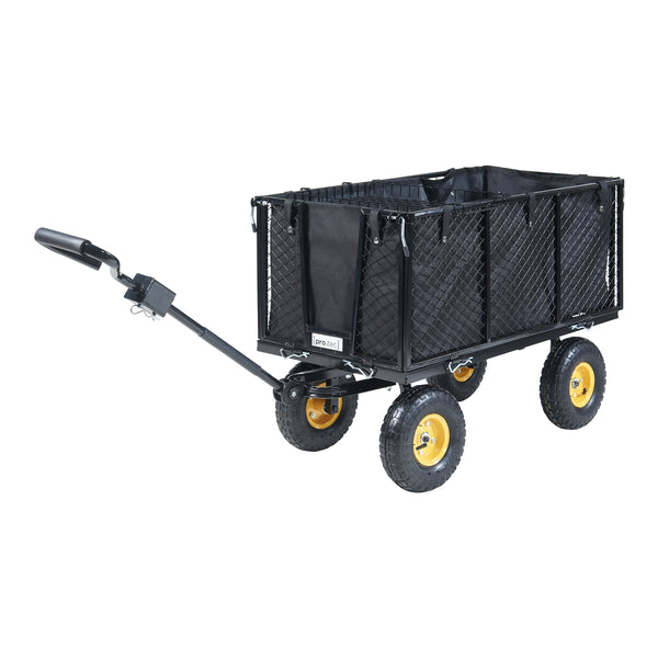Bollerwagen Corropoli 112x51 cm max. 550kg Černá/Žlutá [pro.tec]