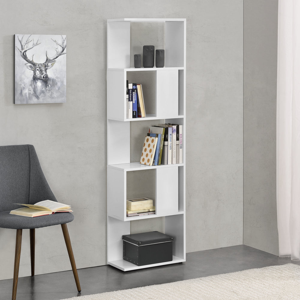Bücherregal Aneby 159x45x24cm mit 5 Ablageflächen versch. Farben [en.casa] - premiumXL