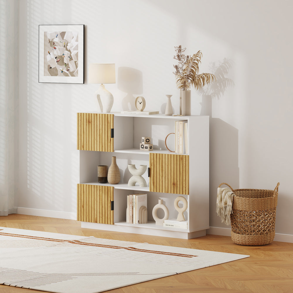 Knihovna Verhundar 102x120x30 cm [en.casa]