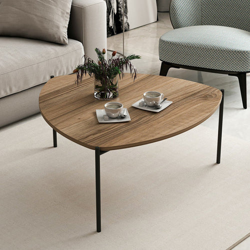 Konferenční stolek Gladsaxe 40x90x89 cm ořechový vzhled / černý [en.casa]