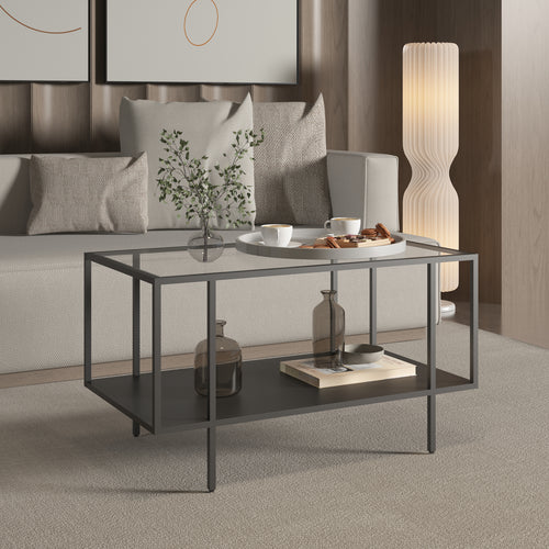 Konferenční stolek Nynna 90x50x50 cm Černý [en.casa]
