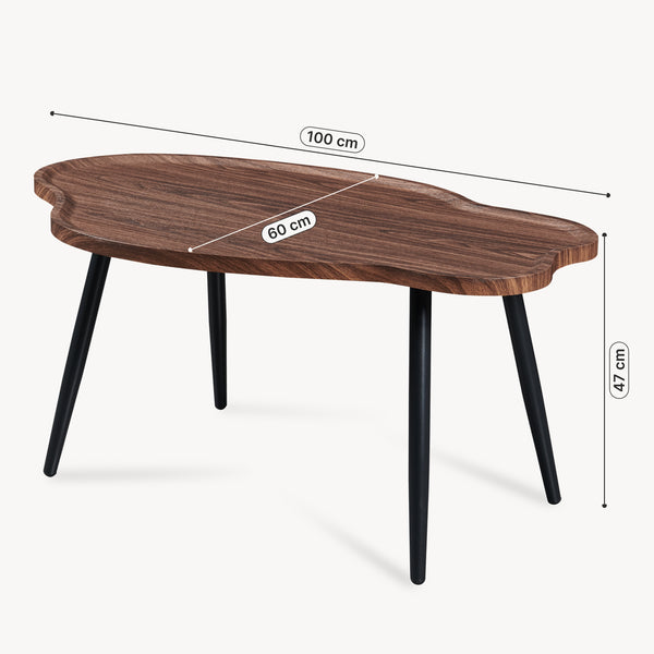 Konferenční stolek Trestaneng 100x60x47 cm ořechový vzhled [en.casa]