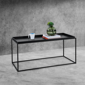 Couchtisch Nyker 47x100x50 cm Industriedesign Schwarz en.casa - premiumXL