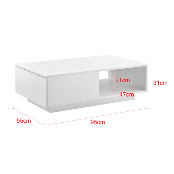 [en.casa] Konferenční stolek "Biskra" ABCT-54X1 se zásuvkou 95 x 55 x 31 cm