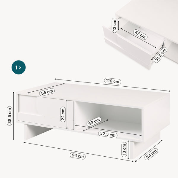 Konferenční stolek Katanshumn s úložným prostorem 110x55x39 cm [en.casa]