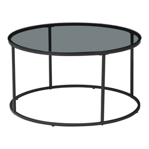 Konferenční stolek Kolari  45 x Ø80 cm Černá/Transparentní různé barvy [en.casa]