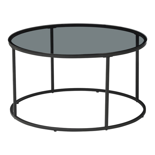 Konferenční stolek Kolari  45 x Ø80 cm Černá/Transparentní různé barvy [en.casa]