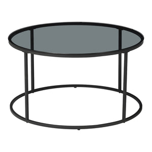 Konferenční stolek Kolari  45 x Ø80 cm Černá/Transparentní různé barvy [en.casa]