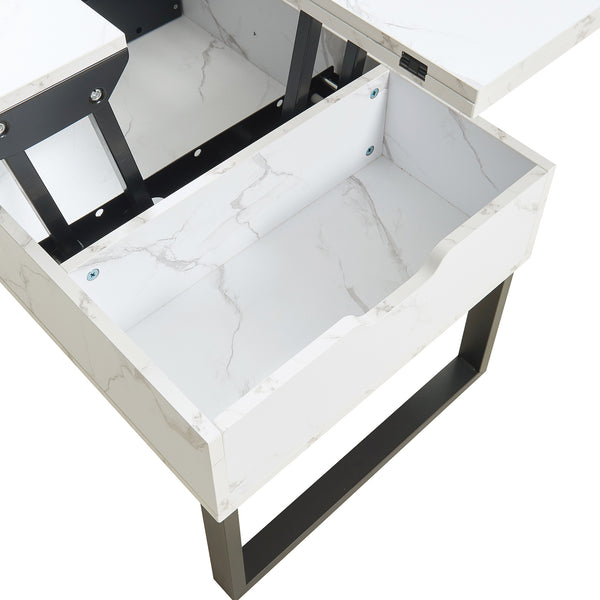 Konferenční stolek Rauli s výklopnou deskou a úložným prostorem 100x50x47 cm [en.casa]