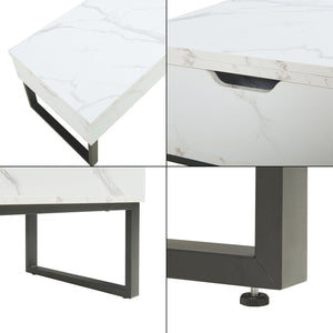 Konferenční stolek Rauli s výklopnou deskou a úložným prostorem 100x50x47 cm [en.casa]