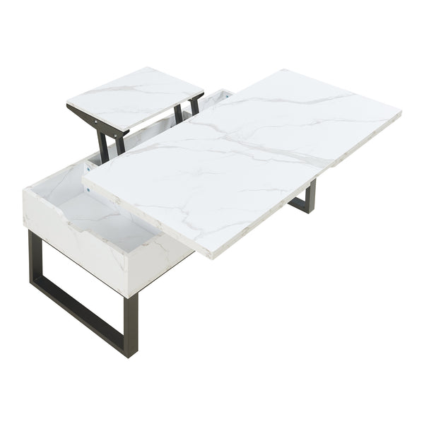 Konferenční stolek Rauli s výklopnou deskou a úložným prostorem 100x50x47 cm [en.casa]