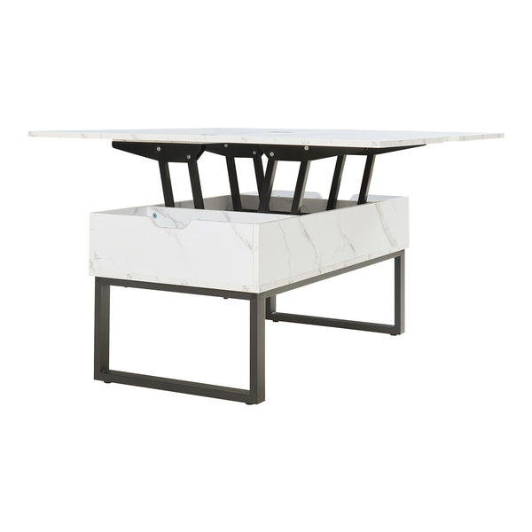 Konferenční stolek Rauli s výklopnou deskou a úložným prostorem 100x50x47 cm [en.casa]