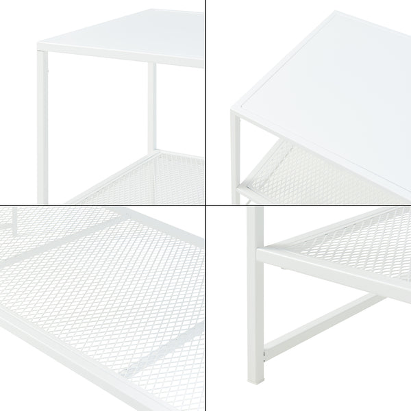 Konferenční stolek Ruokolahti ocel 102x43x46cm [en.casa]
