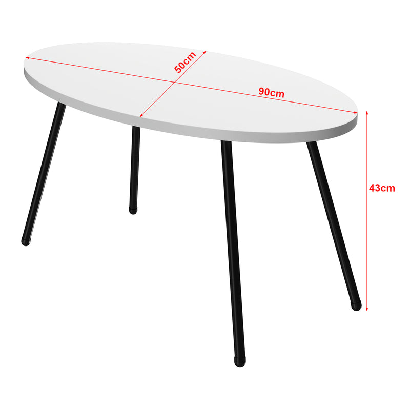 Měřítkový nákres Konferenční stolek Skærbæk 43 x 90 x 50 cm v různých barvách [en.casa]