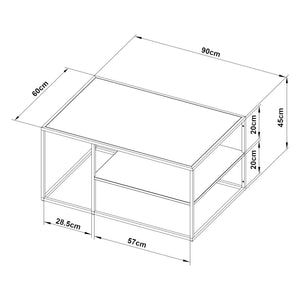 Konferenční stolek Solund 90x60x45 cm [en.casa]