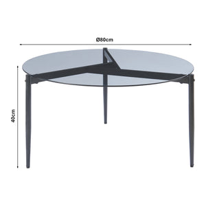 Konferenční stolek Ulökantaa Ø80x40 cm [en.casa]