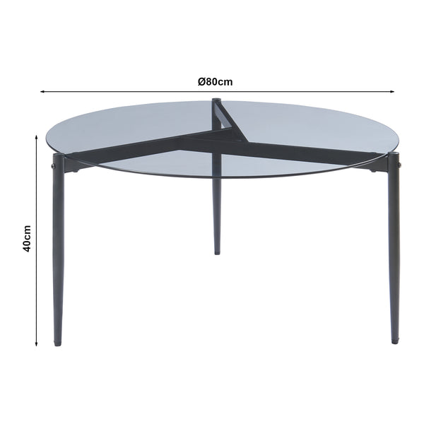 Konferenční stolek Ulökantaa Ø80x40 cm [en.casa]