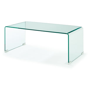 Konferenční stolek Väsas 90x45x35 cm tvrzené sklo [en.casa]