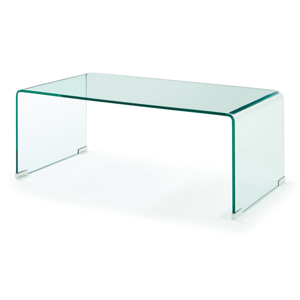 Konferenční stolek Väsas 90x45x35 cm tvrzené sklo [en.casa]