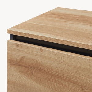Sideboard Kyr černé/ dub rustikální vzhled [en.casa]