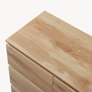 Sideboard Kyr černé/ dub rustikální vzhled [en.casa]