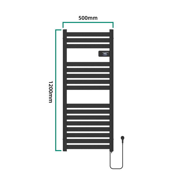 Elektrický topný žebřík na ručníky Ringebu 120x50cm v různých barvách [pro.tec]