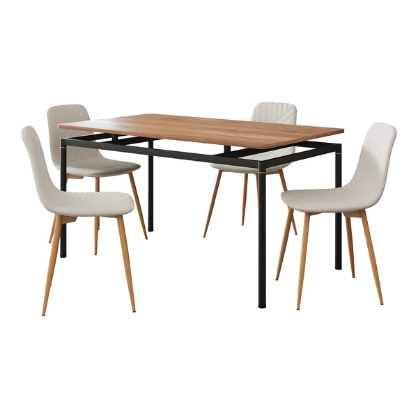 Jídelní sestava Hemnes 5dílná [en.casa]