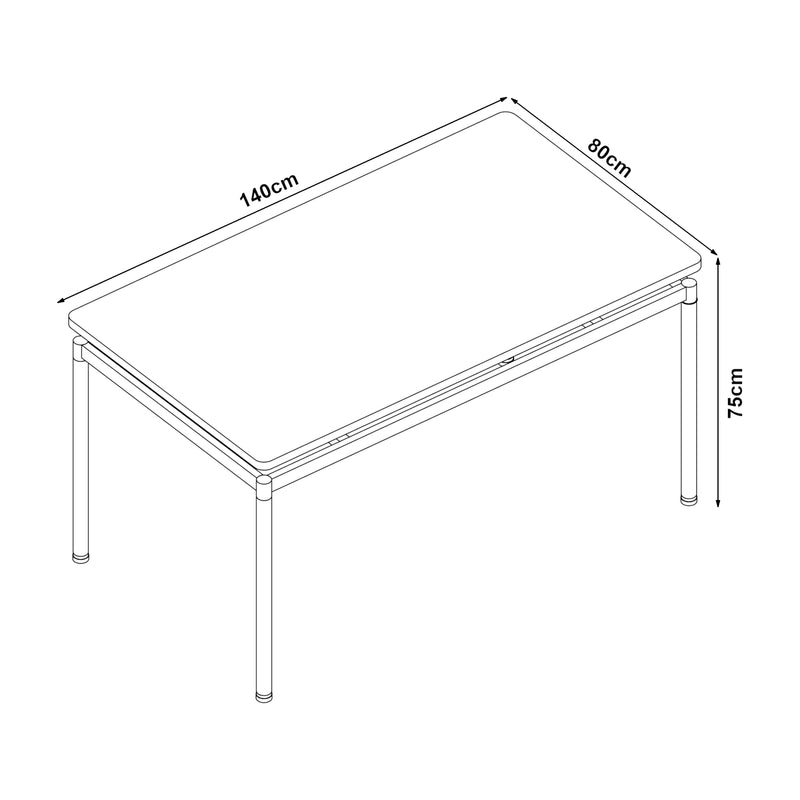 Maßskizze Jídelní sestava Hemnes 5dílná [en.casa]