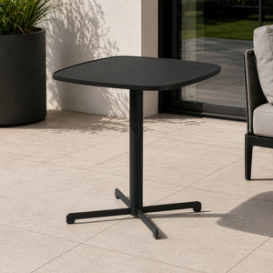 Venkovní bistro stůl Foggia 75x70x70 cm ocel antracitová šedá [casa.pro]