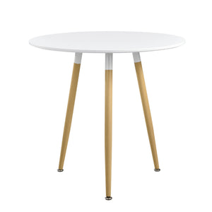 Esstisch Camille Ø80 cm Retro - Design Weiß en.casa - premiumXL