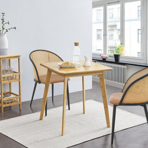 Esstisch Närpes für 2 Personen Bambus 75x70x70 cm [en.casa] - premiumXL