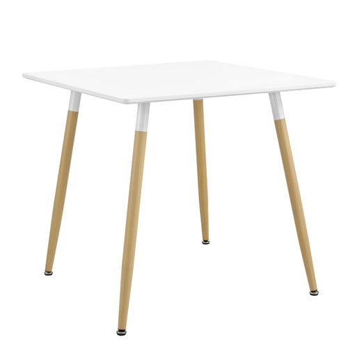 Esstisch Hessen 80x80x74 cm Weiß Matt in quadratisch und rund en.casa - premiumXL