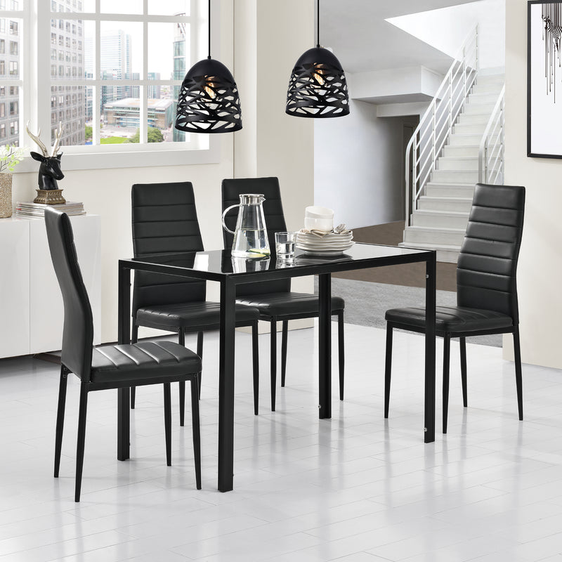 Maßskizze [en.casa]® Jídelní set 1+4 HTAT+HTCC