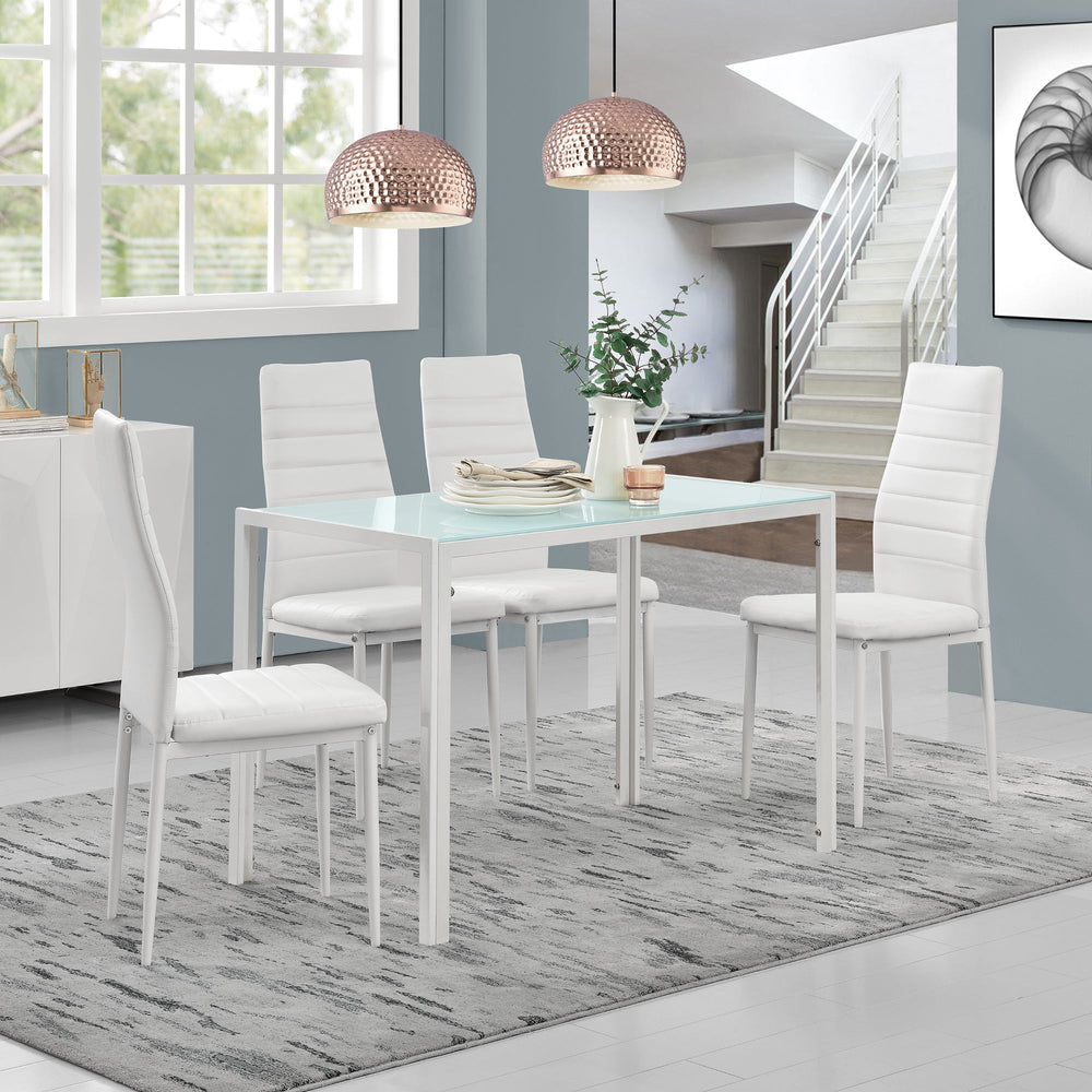 Esstisch Eschede 105x60x75 cm mit Tischplatte aus Glas in versch. Farben en.casa - premiumXL