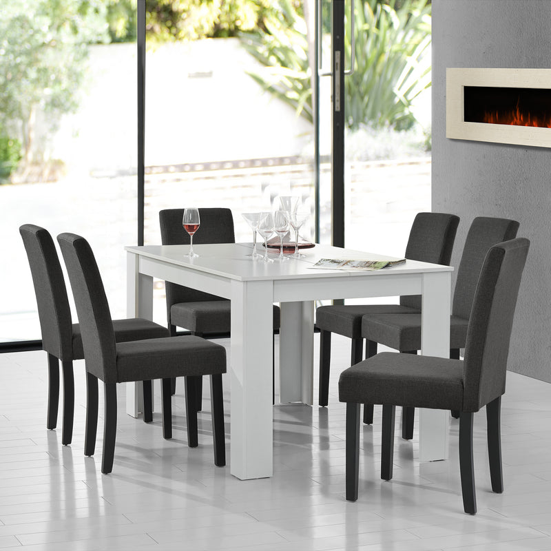 Maßskizze [en.casa]® Jídelní sestava - 1x HTFU140x + 6x HTMY-9707