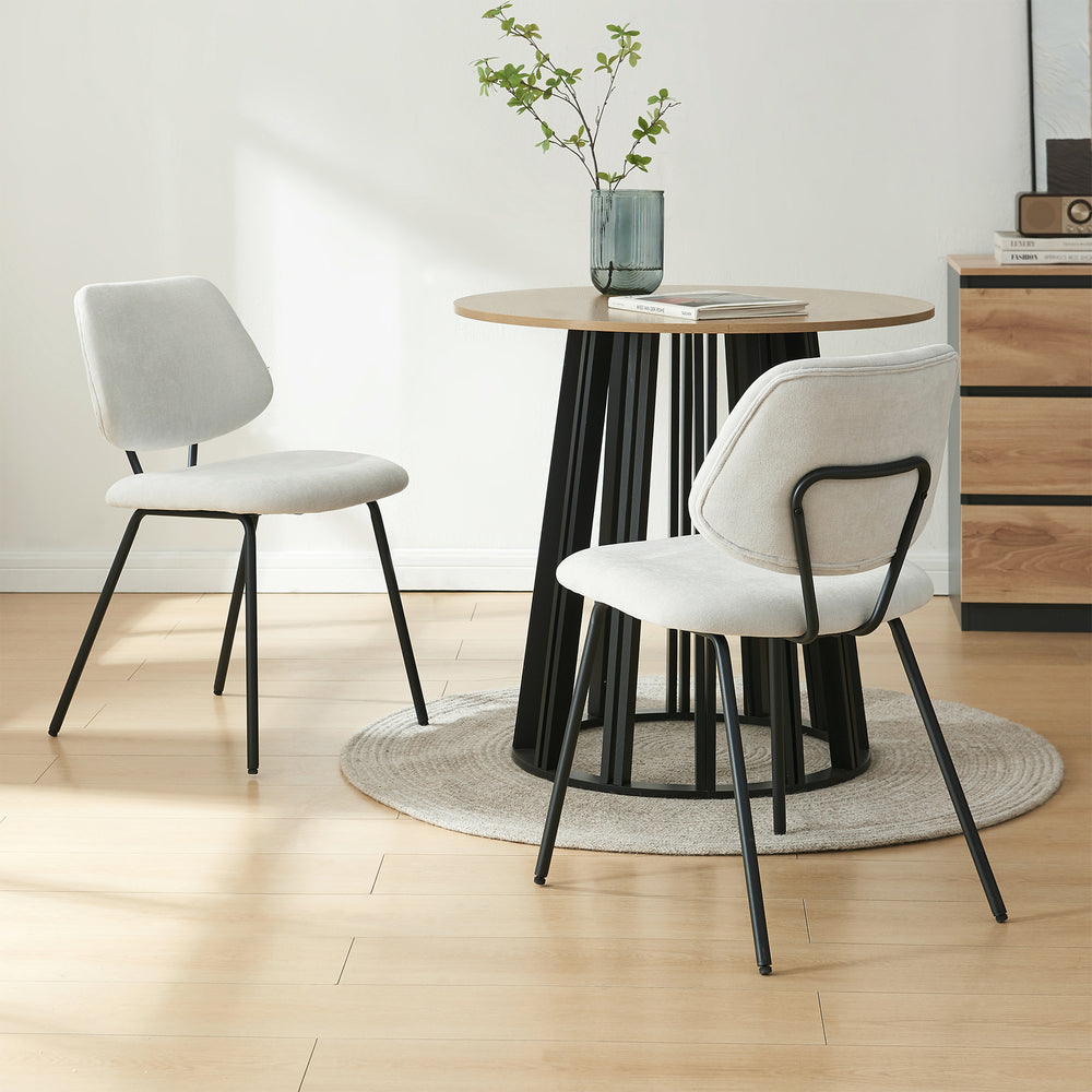 Jídelní židle Köma z tkaniny v sadě [en.casa]