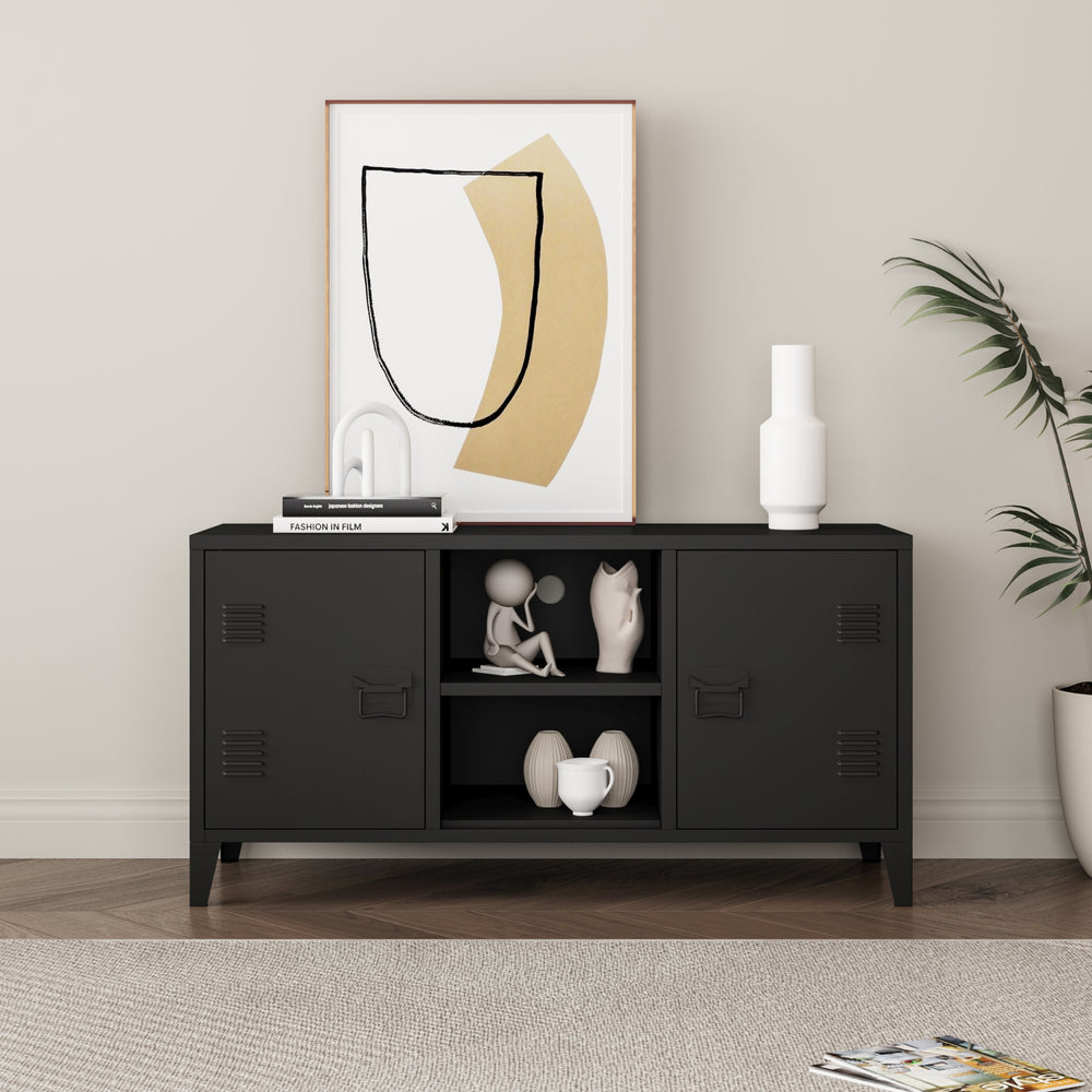 Fernsehschrank Kotka mit Türen [en.casa] - premiumXL