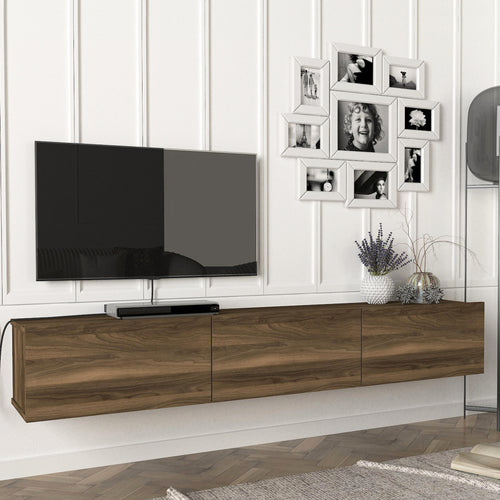 Fernsehschrank Vihti 180x31x29,5cm in versch. Farben [en.casa] - premiumXL