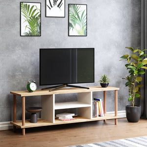 Fernsehtisch Ærøskøbing mit 2 Ablagefächern 43x120x29 cm versch. Farben [en.casa] - premiumXL