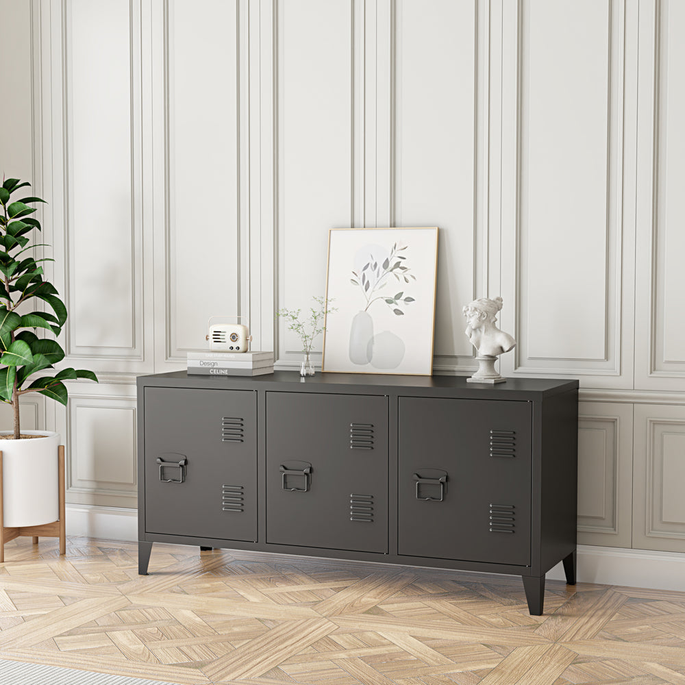 Fernsehschrank Kotka mit Türen [en.casa] - premiumXL