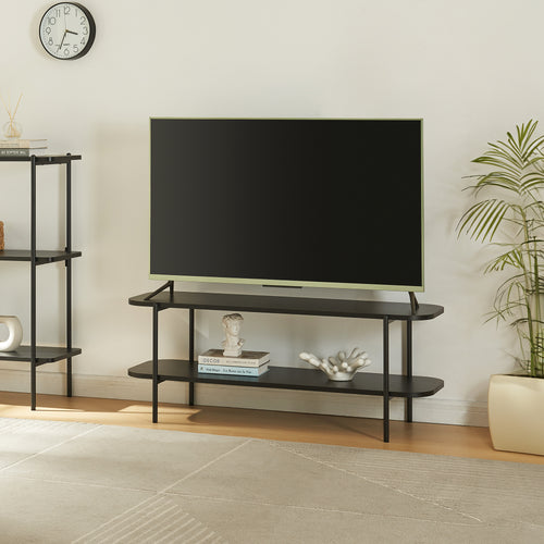Fernsehtisch Samnanger 120x40x45 cm Schwarz [en.casa] - premiumXL