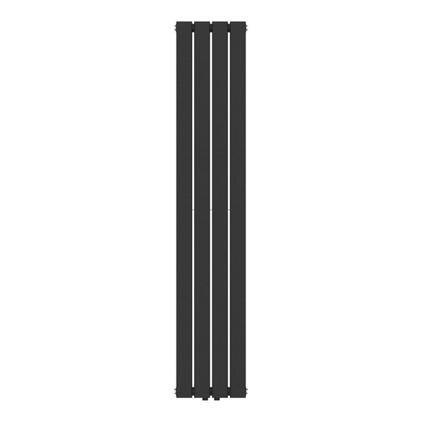 Designový radiátor Nore černý 160x30cm dvouvrstvý 1006W [neu.haus]
