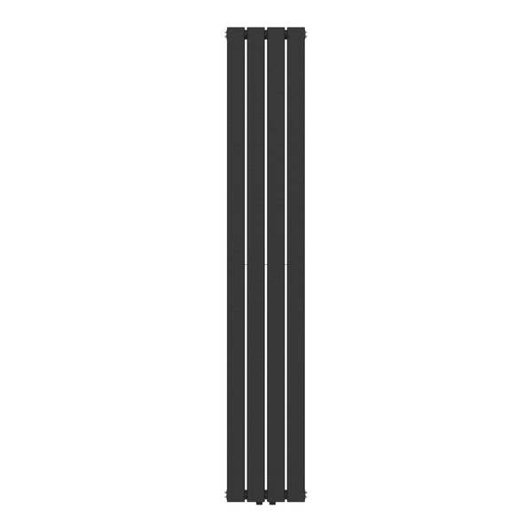 Designový radiátor Nore černý 180x30cm dvouvrstvý 1122W [neu.haus]
