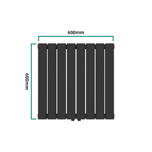 Designový radiátor Nore černý 60x60cm jednovrstvý 459W [neu.haus]