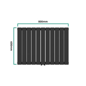 Designový radiátor Nore černý 60x80cm dvojitá vrstva 1097W [neu.haus]