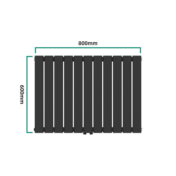 Designový radiátor Nore černý 60x80cm jednovrstvý 616W [neu.haus]