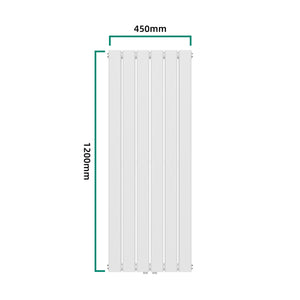 Designový radiátor Nore bílý 120x45cm dvouvrstvý 1140W [neu.haus]