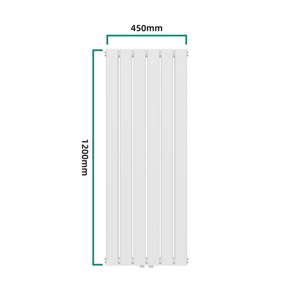Designový radiátor Nore bílý 120x45cm dvouvrstvý 1140W [neu.haus]