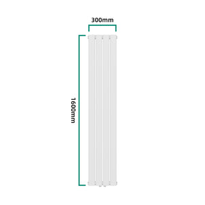 Designový radiátor Nore bílý 160x30cm dvouvrstvý 1006W [neu.haus]