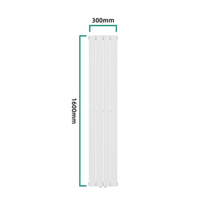 Designový radiátor Nore bílý 160x30cm jednovrstvý 540W [neu.haus]